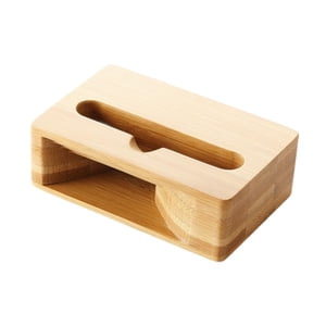 Bothyi - Soporte De Teléfono Cuna Decoración De Madera De Madera Descripción De La Base Del Teléfono Para La Oficina De La Oficina Del Dormitorio