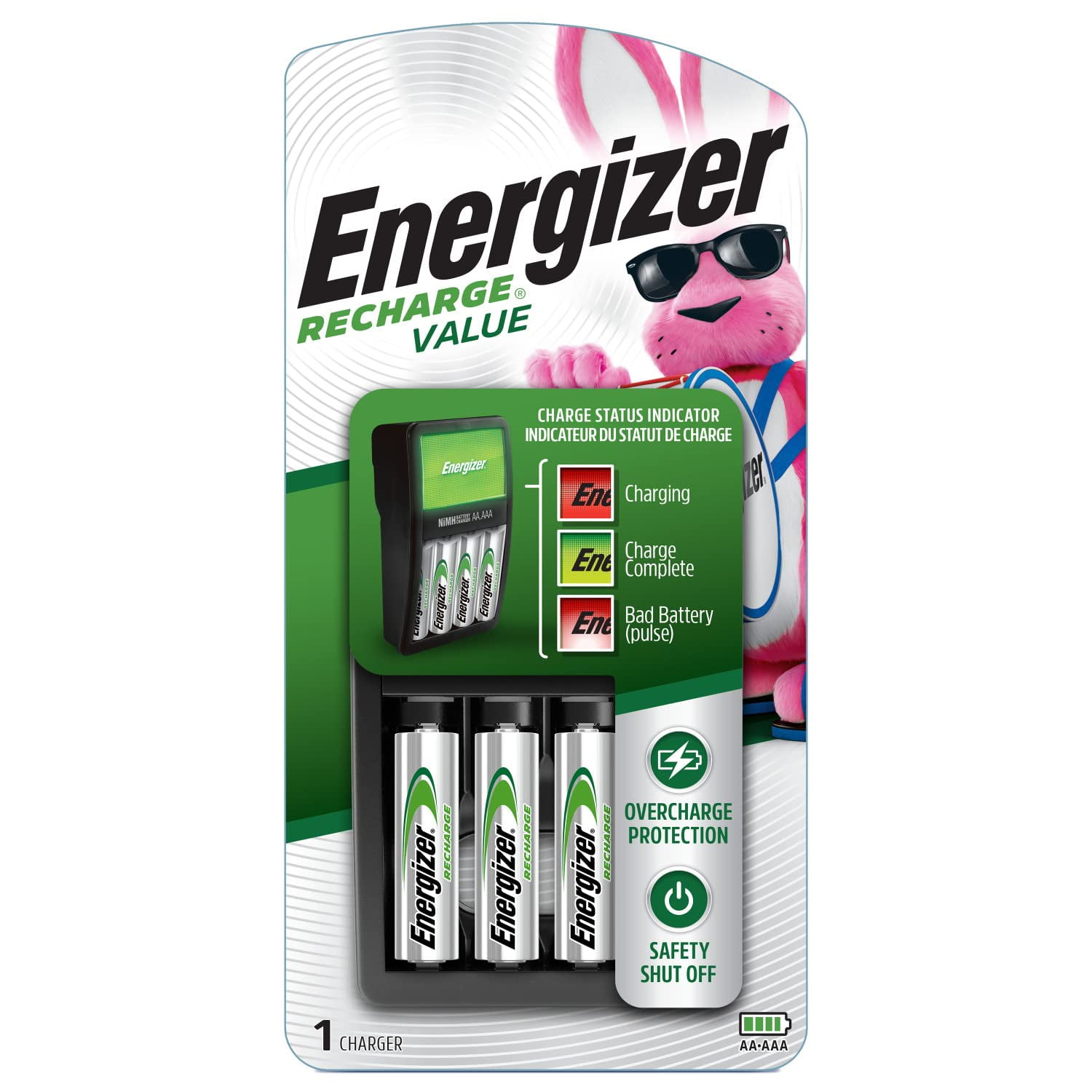 Cargador De Baterías Energizer Recargable Aa/aaa Con 4 Pilas Aa