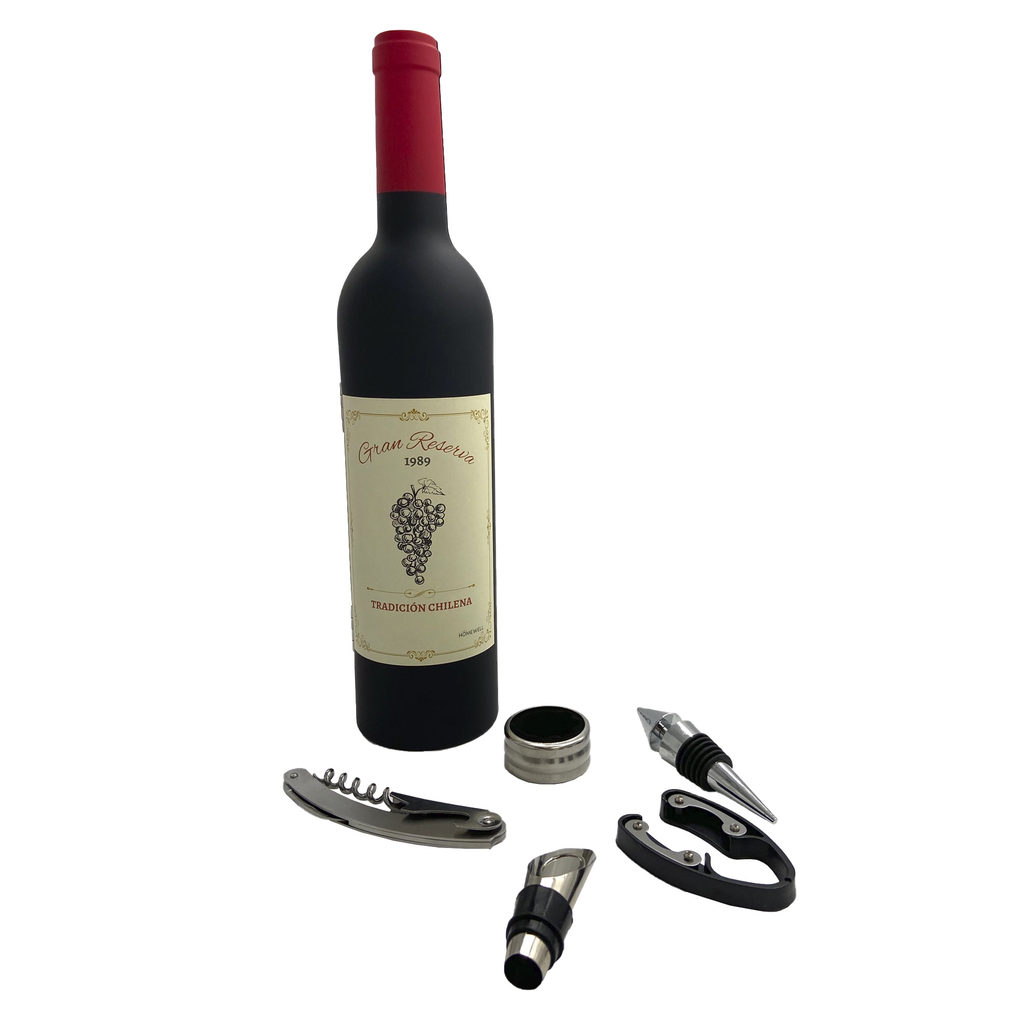 Homewell - Set Accesorios Para Vino Diseño Botella (5u)