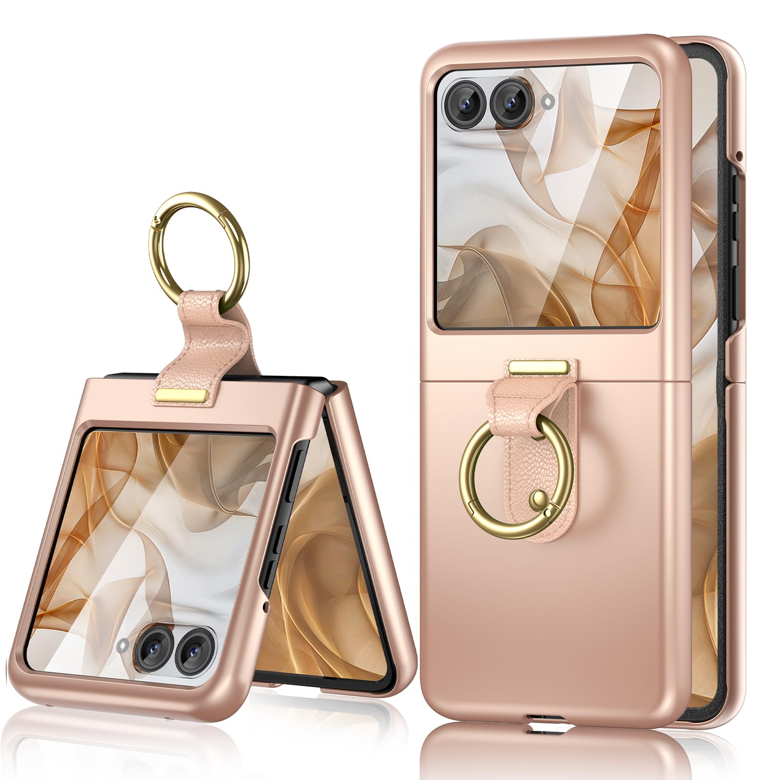 Funda Maxdara Para Motorola Razr 2024 Con Anillo Y Protector De Pantalla