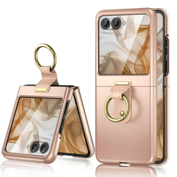 Funda Maxdara para Motorola Razr 2024 con anillo y protector de pantalla