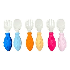 Genérico - Set 3 Cubierto+Cuchara Silicona Estuche Dinosaurio Bebes Lau