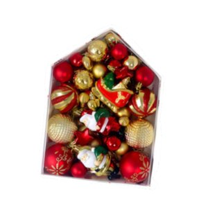 Magideal - 72 Uds. Decoraciones Para Árboles De Navidad, Juego De Adornos De Bolas De Navidad, Adornos Colgantes Decorativos Para Cumpleaños, Fiesta De Boda Oro Rojo