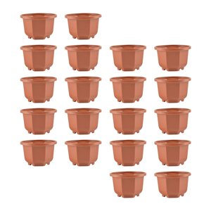 Ioensy - 20 Macetas Modernas Con Orificios De Drenaje Para Estantería, Balcón, Escritorio, 15 X 9 Cm