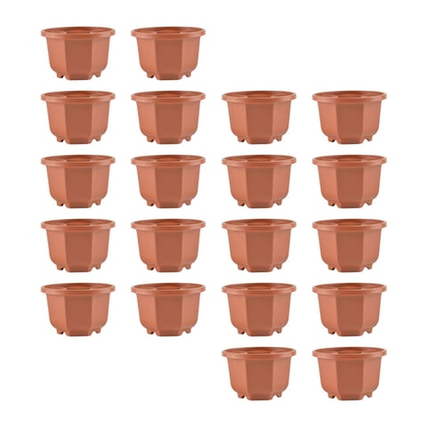 Ioensy - 20 Macetas Modernas Con Orificios De Drenaje Para Estantería, Balcón, Escritorio, 15 X 9 Cm