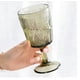 thumbnail image 4 of Copa de Vino con Textura de Hoja en Relieve, Verde Vintage, 4 of 4
