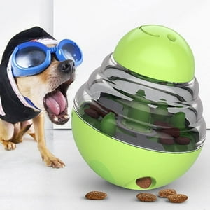 Veatool - Juguete Dispensador De Comida Para Perros, Diseño Antivuelco, Juguete Divertido, Diseño Con Orificios Ajustables, Resistente A La Abrasión Y Duradero (Verde)