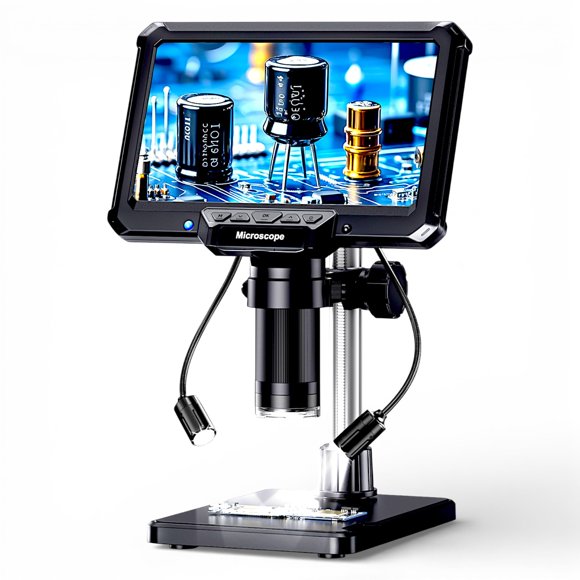 Microscopio Aikokkl 18 cm LCD con control remoto y luces laterales
