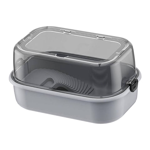 Magideal - Acuario Para Tortugas Tanque Para Tortugas Jaula Para Tortugas Gran Espacio Fácil Cambio De Agua Hábitat Para Tortugas Reptiles Tortuga Para Anfibios Gris