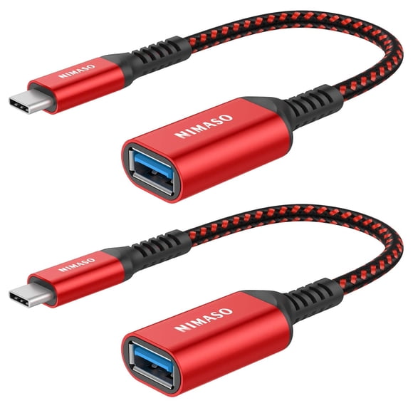 Adaptador USB C a USB 3.1 NIMASO, paquete de 2 para iPhone MacBook