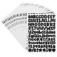 thumbnail image 1 of Uxcell 20 Hojas de Pegatinas de Letras 1/2 pulgada Pequeñas Pegatinas de Letras y Números de Vinilo para Decoración de Botellas y Aulas en Negro, 1 of 4