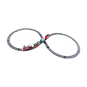 Magideal - Juego De Tren Eléctrico De Juguete, Adornos De Árbol De Navidad Con Luces Y Sonidos, Juego De Vías De Tren Para Niños Pequeños, Regalos De Año Nuevo