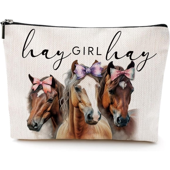 Neceser Caballos 9 7x7in Algodón Impermeable