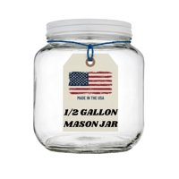 Tarro De Vidrio Kitchentoolz De Medio Galón, Boca Ancha Con Tapa, 1.9 L