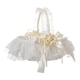 thumbnail image 1 of Elegante canasta de flores para bodas, con asa cómoda y lazo de hadas, contenedor de dulces de frutas, para decoración de fiestas, ceremonias de graduación y damas de honor. lechoso, 1 of 5