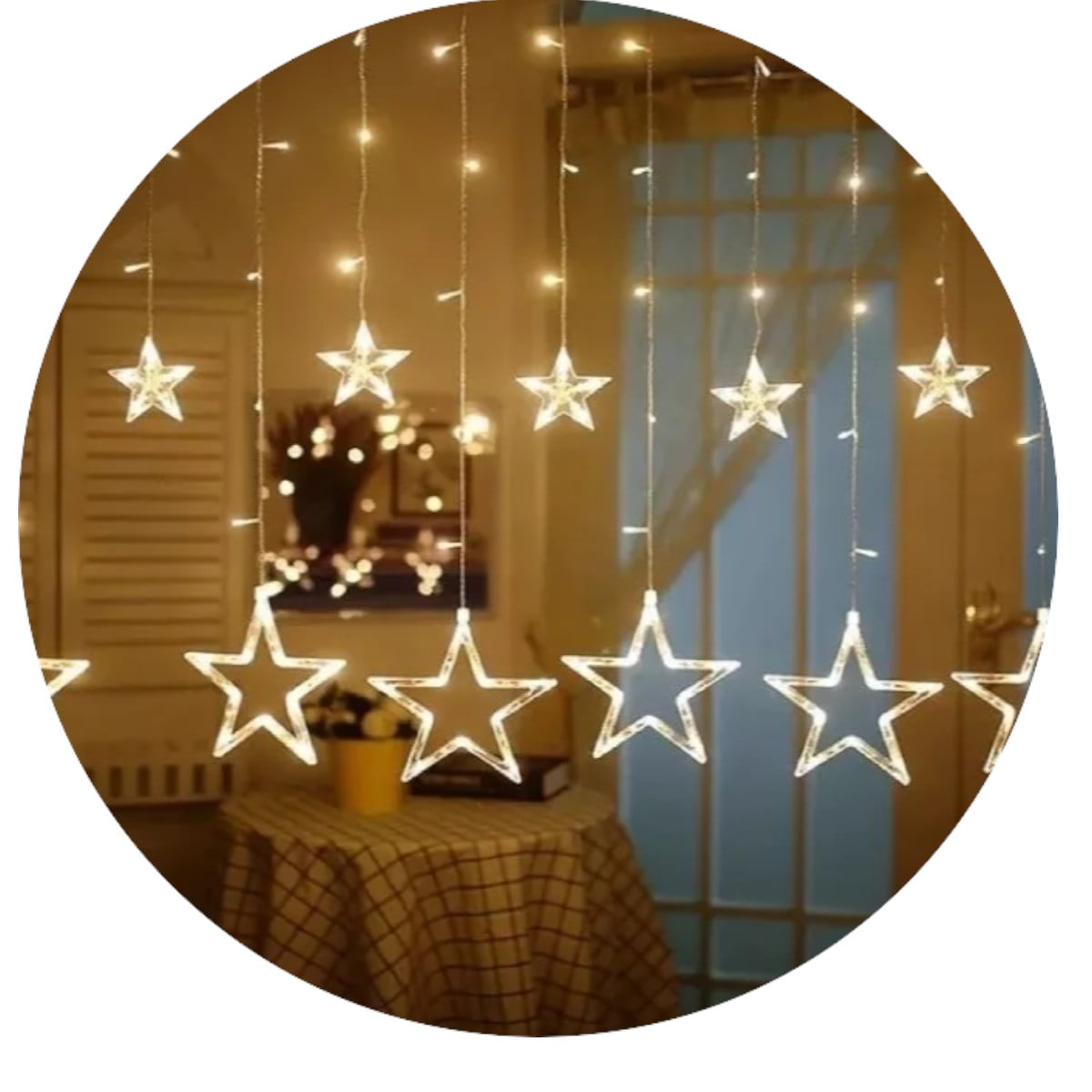 Genérico - Guirnalda Navideña Cortina Led Cascada De Luces Navidad Blanco