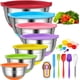 thumbnail image 1 of Cuencos para mezclar CHAREADA de acero inoxidable, 18 unidades con tapas herméticas, 1 of 8