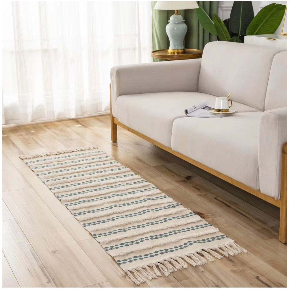 Wyj Hogar - Alfombra Pasillera-piecera De Algodón/lino 60x200cm