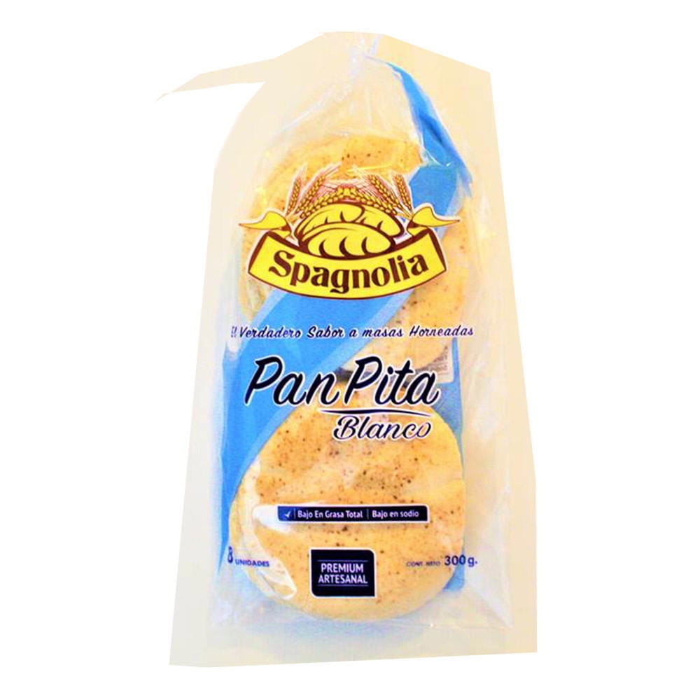 Pan Pita Blanco 8 Un 300 g Spagnolia
