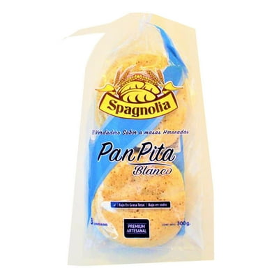 Pan Pita Blanco 8 Un 300 G Spagnolia