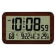 thumbnail image 4 of Reloj despertador digital, calendario y temperatura, reloj LCD de repetición, visualización de números grandes, con pilas, reloj de , Oscuro 201x124x26 cm, 4 of 5