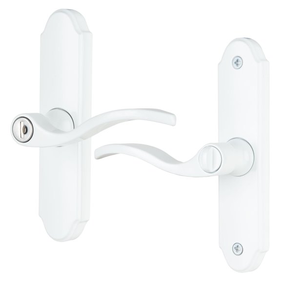 Juego de palanca Wright Products con cerrojo de llave blanco