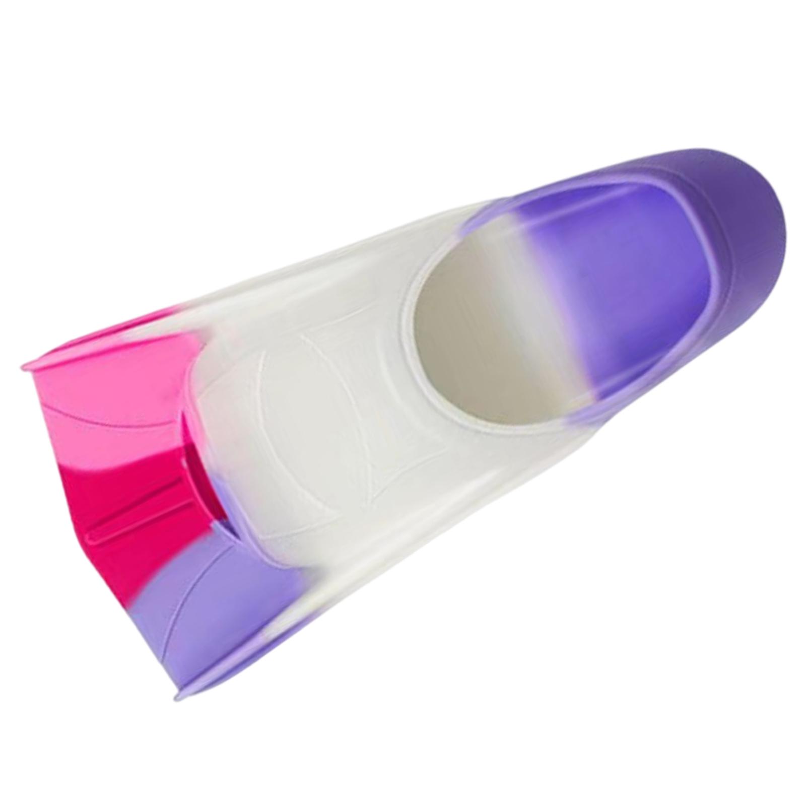 Ioensy - Aletas De Natación Para Niños Aletas De Entrenamiento De Natación De Buceo Cortas Para Principiantes Niñas Niños Violeta S