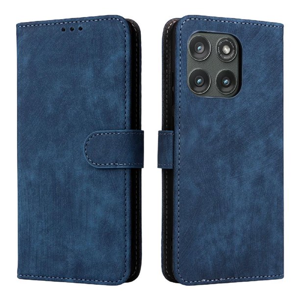 Funda Billetera para Motorola Moto Edge gen 6 con Soporte - Cartera de Cuero con Ranuras Azul