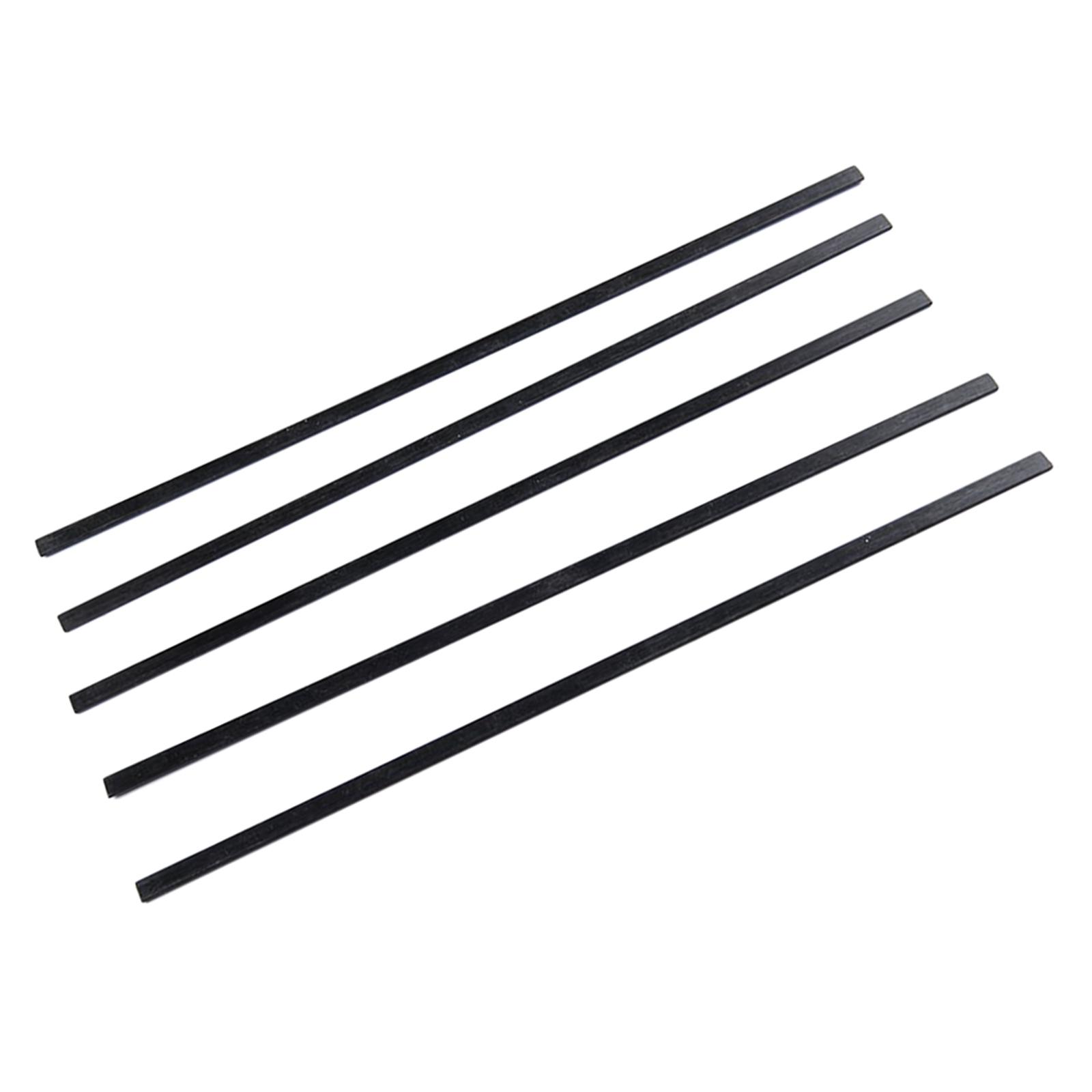 Magideal - Tiras De Fibra De Carbono De 5 Piezas, Resistencia A La Corrosión Resistencia Al Varillas De Fibra De Carbono De Baja Densidad Para Aviones , 1X5X400Mm