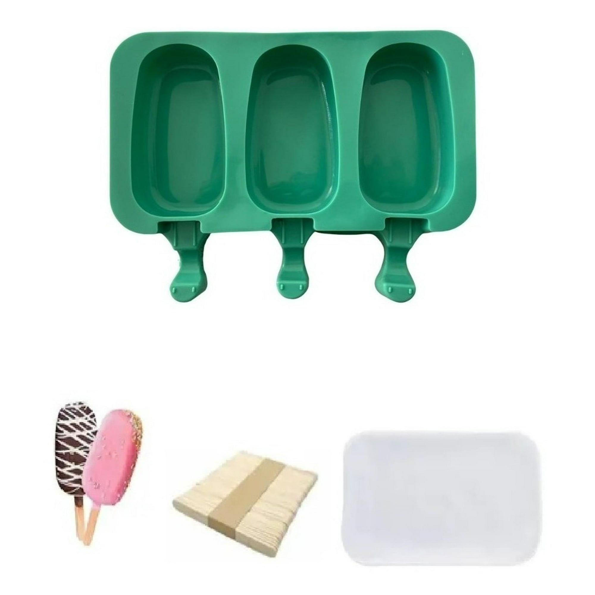 Genérico - Moldes De Silicona Para Helados Molde Paletas Helado 3 Cavid