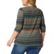 thumbnail image 3 of Agnes Orinda Conjuntos de Halloween para Mujeres Tallas Grandes Tops de Escuela Universitaria Blusa Casual Elegante de Manga 3/4 Cuello Asimétrico Camiseta de Moda 2X Azul Lago, 3 of 5