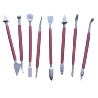 Genérico - Set 8 Estecas Dobles Para Moldear Fondant Blanco