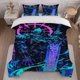thumbnail image 1 of Cyber Knight Armor Themed Bedding Set Duvet Cover and Pillowcase Set, 1 of 1