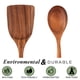 thumbnail image 3 of Utensilios de cocina de madera de teca para cocinar, antiadherentes, naturales y saludables, juego de 2 piezas, 3 of 5