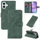 thumbnail image 1 of Funda tipo cartera con tapa para iPhone 17 con tarjetero, soporte y cubierta magnética Verde, 1 of 6