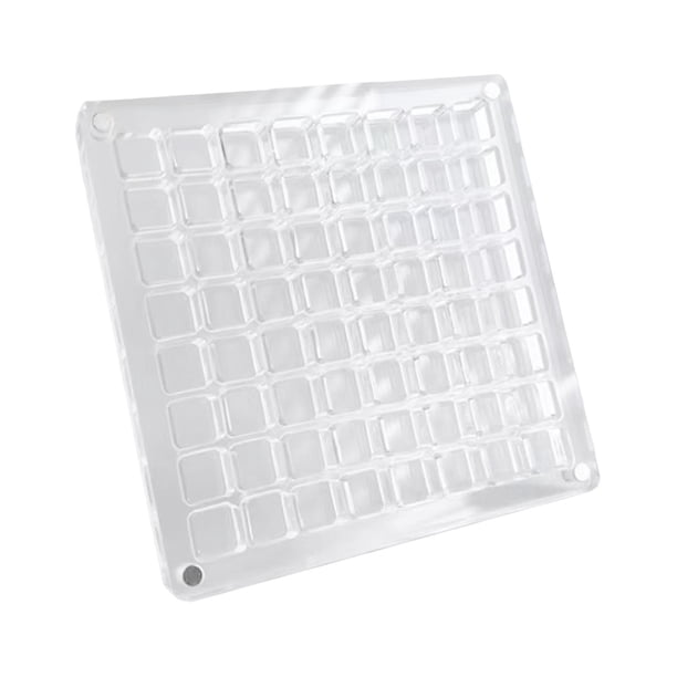 Caja de almacenamiento de diamantes de imitación para uñas, caja de exhibición de concha acrílica, organizador extraíble transparente para decoración 64 rejillas