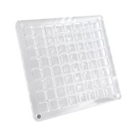 Magideal - Caja De Almacenamiento De Diamantes De Imitación Para Uñas, Caja De Exhibición De Concha Acrílica, Organizador Extraíble Transparente Para Decoración 64 Rejillas