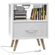 thumbnail image 2 of Mesa de Noche Aenuert Blanca 40x30x53 cm con Puerto de Carga USB, 2 of 9