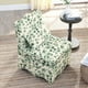 thumbnail image 1 of Flannel single dining chair with soft seat cushion and backrest, no armrests, matching pillow can be used as waist cushion, this dining chair can be used in the living room - GREEN, 1 of 2
