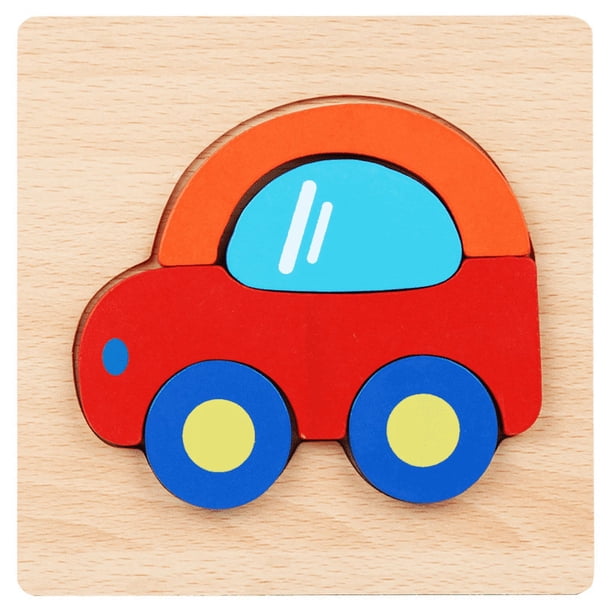Kindergarten Children's Awareness Of Early Education Cartoon Animal Awareness Grasping Board Wooden Three-dimensional Puzzle Wooden Toys