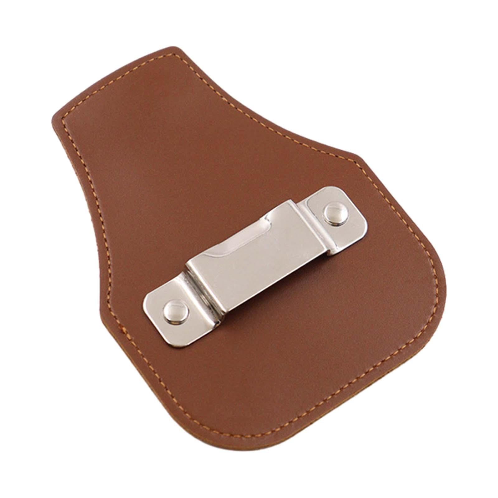 Magideal - Soporte Para Cinta Métrica, Funda Para Cinta Métrica, Pu, Para Cinturón, Bolso, Clip Para Cinturón De Herramientas Hecho A Mano, Bolsa De Herramient Marrón Oscuro