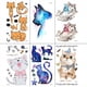 thumbnail image 1 of 6pcs Tattoo Stickers, Cartoon Funny Colorful Cat Pattern , Disposable Temporary Tattoo, 1 of 2