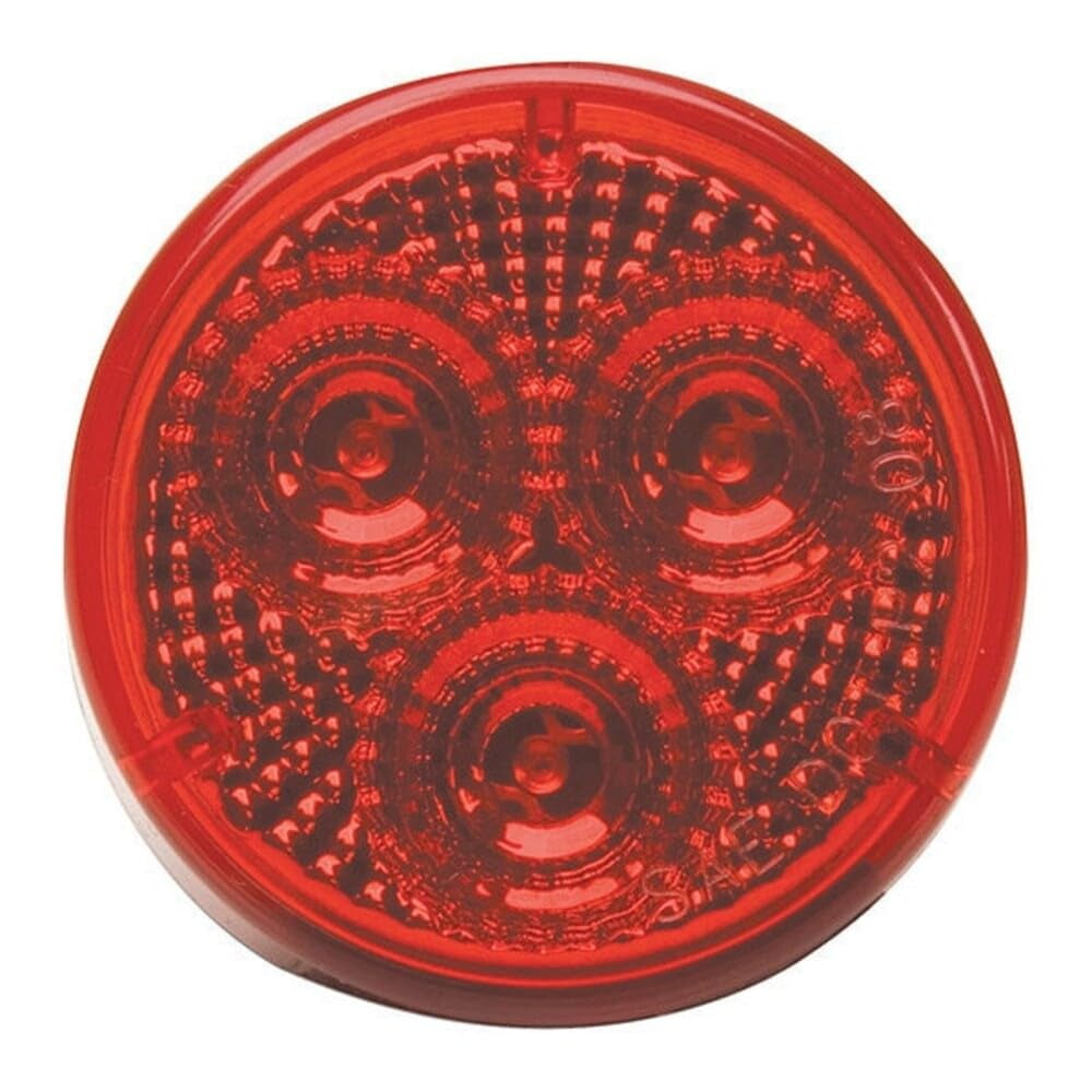 Luz Led Roadpro Rp1030rdl, Lente Roja Con 2 Diamantes Redondos