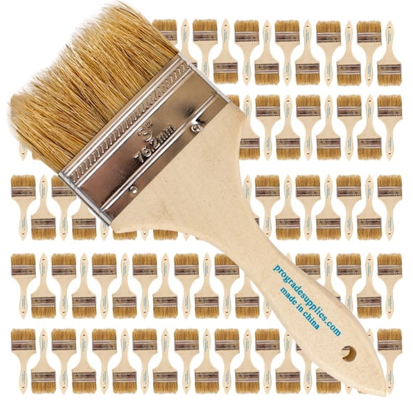 Pincel Pro Grade Chip de 3 pulgadas, color marrón claro, paquete de 96