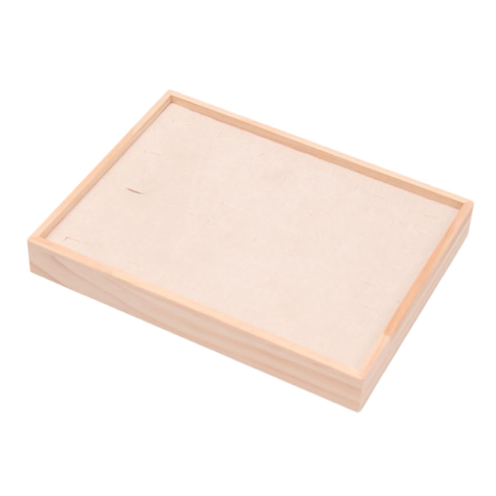 Magideal - Bandeja De Exhibición De Anillos De Joyería, Soporte De Joyería, Escaparate De Anillos De Protección, Organizador De Joyería Para Joyería, Transmisión Terciopelo Beige