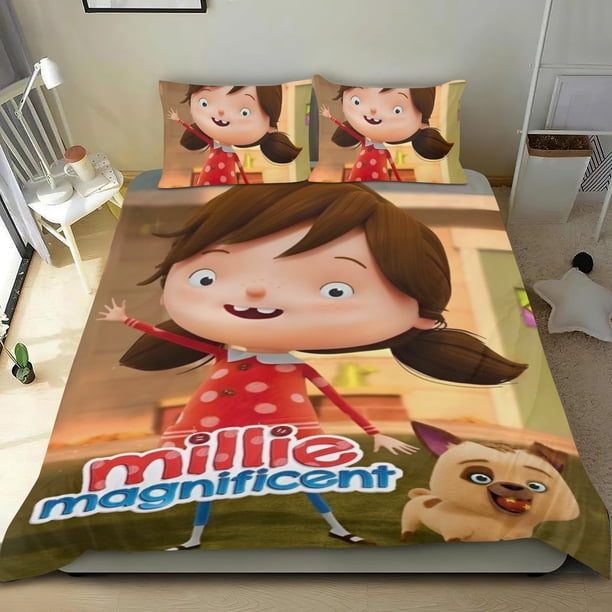 Millie la Magnífica Conjunto de sábanas temático, trío de piezas, cómodo y amigable con la piel, diseño único, regalo de decoración para el hogar para familiares, amigos y fans,140cm *210cm
