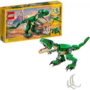 Paquete Creador De Dinosaurios, Lego 3 En 1 Con T-Rex, Triceratops Y Pterodáctilo