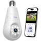 thumbnail image 1 of Cámara de seguridad con bombilla Hugolog 2K, 3 MP, 5G, WiFi con Alexa, 1 of 9