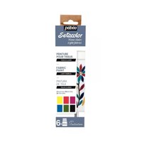 Pebeo - Kit Pintura Tela 6 Colores Setacolor 20Ml Light Fabric