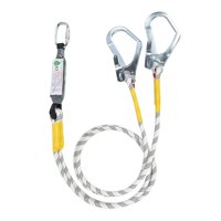 Magideal - Arnés De Seguridad Con Cordón Y Gancho, Cinturón De Trabajo Resistente Para Trepar Árboles, Trabajos De Arboricultura, Cercas Y Actividades Al Aire Li Gancho Doble De 3 M